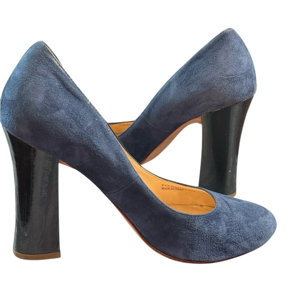 Cole Haan Blue Suede Block Heel Pumps Women’s 8.5B
